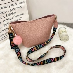 Szín: B-Pink - Női táska 2023 Trend Crossbody válltáska, széles pántok, tervezői luxus kézitáskák pénztárcák, kis