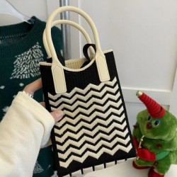 Szín: 1 - Divat, mini kötött válltáska Crossbody táska Aranyos macska kézitáska Alkalmi trendi, All-Match hordozható