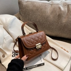 Szín: C - Női táska rombusz alakú texturált válltáska Vintage kézi négyzet alakú tervező luxus kézitáska Messenger