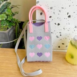 Szín: Szürke - Fashion Love Kötött kézitáska Crossbody táskák Koreai női szőtt kézitáska női Univerzális