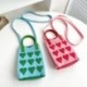 Szín: Szürke - Fashion Love Kötött kézitáska Crossbody táskák Koreai női szőtt kézitáska női Univerzális