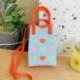 Szín: kék - Fashion Love Kötött kézitáska Crossbody táskák Koreai női szőtt kézitáska női Univerzális mobiltelefon