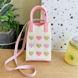 Szín: bézs - Fashion Love Kötött kézitáska Crossbody táskák Koreai női szőtt kézitáska női Univerzális