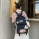 Fekete szín - 4db/szett Női hátizsákok Középiskolai táskák Kawaii Aranyos tinédzser lányok Laptop Könyvtáska Divat