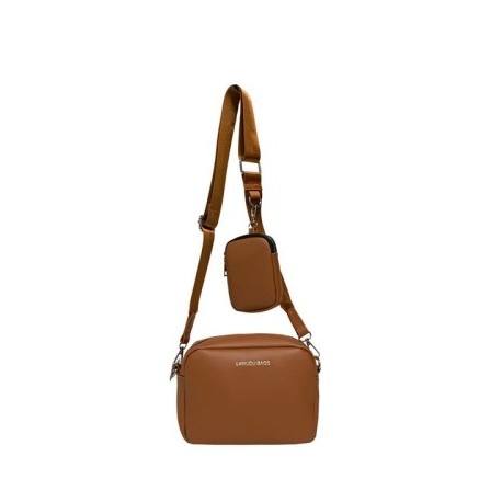 Szín: Barna 22x17x9cm - Messenger válltáskák mini erszényes medállal Női Férfi Luxus Dizájner Kézitáska Csomagtartók