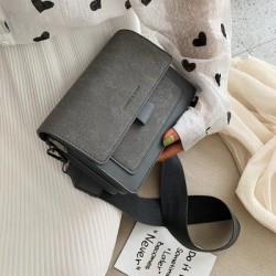 Szín: kék - Kézitáskák Luxus márkájú Messenger Bag PU női egykeresztes válltáska Trend Tote széles pántok Flip