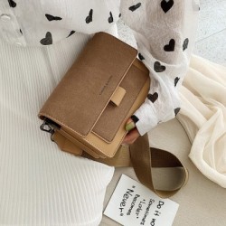 Szín: Barna - Kézitáskák Luxus márkájú Messenger Bag PU női egykeresztes válltáska Trend Tote széles pántok Flip