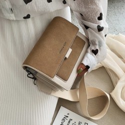 Szín: Khaki - Kézitáskák Luxus márkájú Messenger Bag PU női egykeresztes válltáska Trend Tote széles pántok Flip