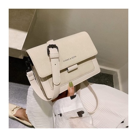 Fehér szín - Kézitáskák Luxus márkájú Messenger Bag PU női egykeresztes válltáska Trend Tote széles pántok Flip