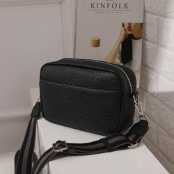 Fekete szín - Kézitáskák Luxus márkájú Messenger Bag PU női egykeresztes válltáska Trend Tote széles pántok Flip