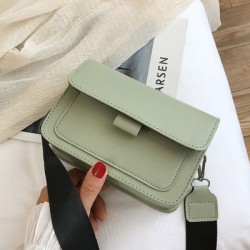 Szín: zöld - Kézitáskák Luxus márkájú Messenger Bag PU női egykeresztes válltáska Trend Tote széles pántok Flip
