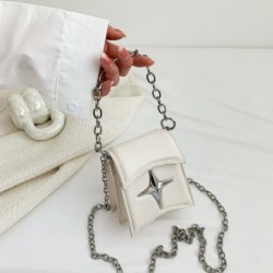Fehér szín - Personality Chain Y2K Star Clutch Kézitáskák Koreai Női Mini Crossbody válltáska Luxus Design Márka Gothic