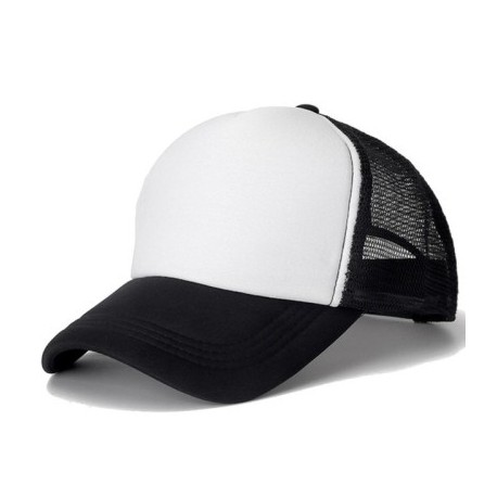 Szín: fekete fehér-54-60cm - Nyári hálós golf baseball sapka férfi női légáteresztő kültéri horgász kamionos apa