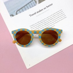 A lencsék színe: kék, sárga - KLASSNUM Kids Kerek Napszemüvegek Márka Designer Gyermekek Aranyos Napszemüvegek Vintage