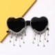 Lencsék színe: fekete bojt - Egyedi Party Favor Heart napszemüveg Diamond Bojt UV400 Protection Rend Peach Heart keret