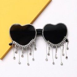 Lencsék színe: fekete bojt - Egyedi Party Favor Heart napszemüveg Diamond Bojt UV400 Protection Rend Peach Heart keret
