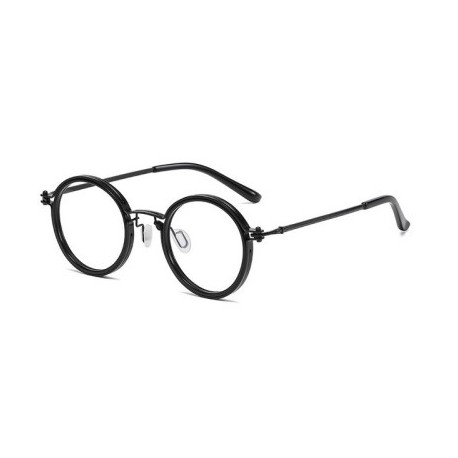 Keret színe: fekete-200 - Retro olvasószemüvegek Férfi Intelligens Zoom Szemüveg Kerek Keret Presbyopia Szemüvegek Üzleti