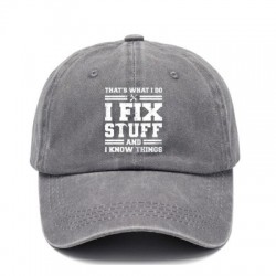 Szín: Szürke - Férfi és női baseballsapkák, állítható, hétköznapi, hímzett I FIX STUFF pamut napozósapkák uniszex