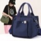 Fekete szín - Csomagtartók Táskák Női Nagy kapacitású Kézitáskák Japán vászon Egy vállas Messenger Bag Több zsebes