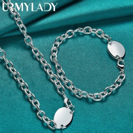 45cm-__s-20cm---URMYLADY-925-Sterling-ez__st-ov__lis-m__rk__j__-kark__t__-nyakl__nc-__kszer-szett-n__knek-divatos-b__j-esk__v__i